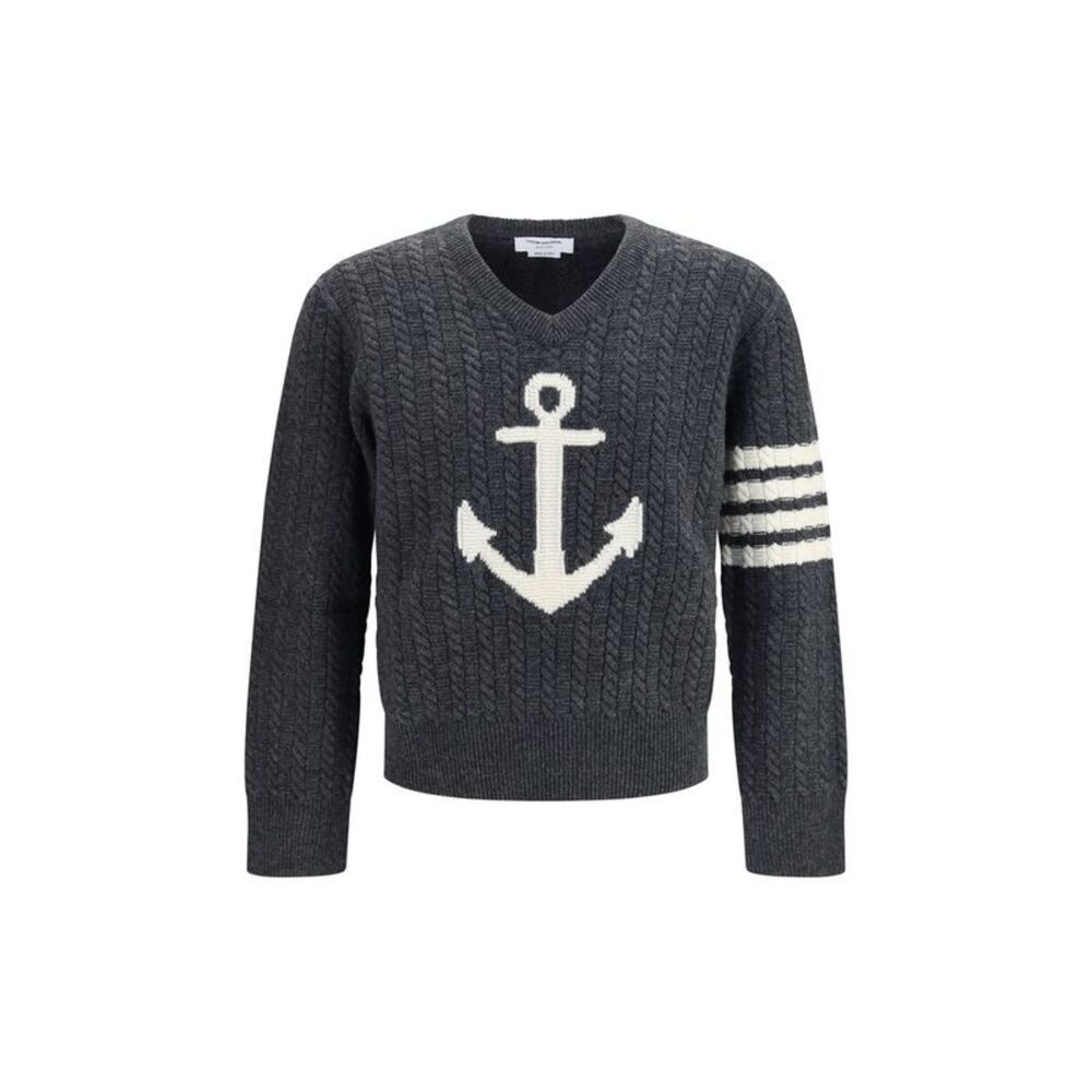 Thom Browne Gray Wool Oves Aries Men's Sweatshirt